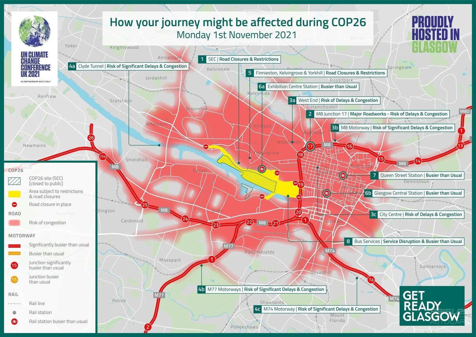 Glasgow road closures will be in full effect and major routes closed for the next few days as COP26 approaches | Paisley Autocare