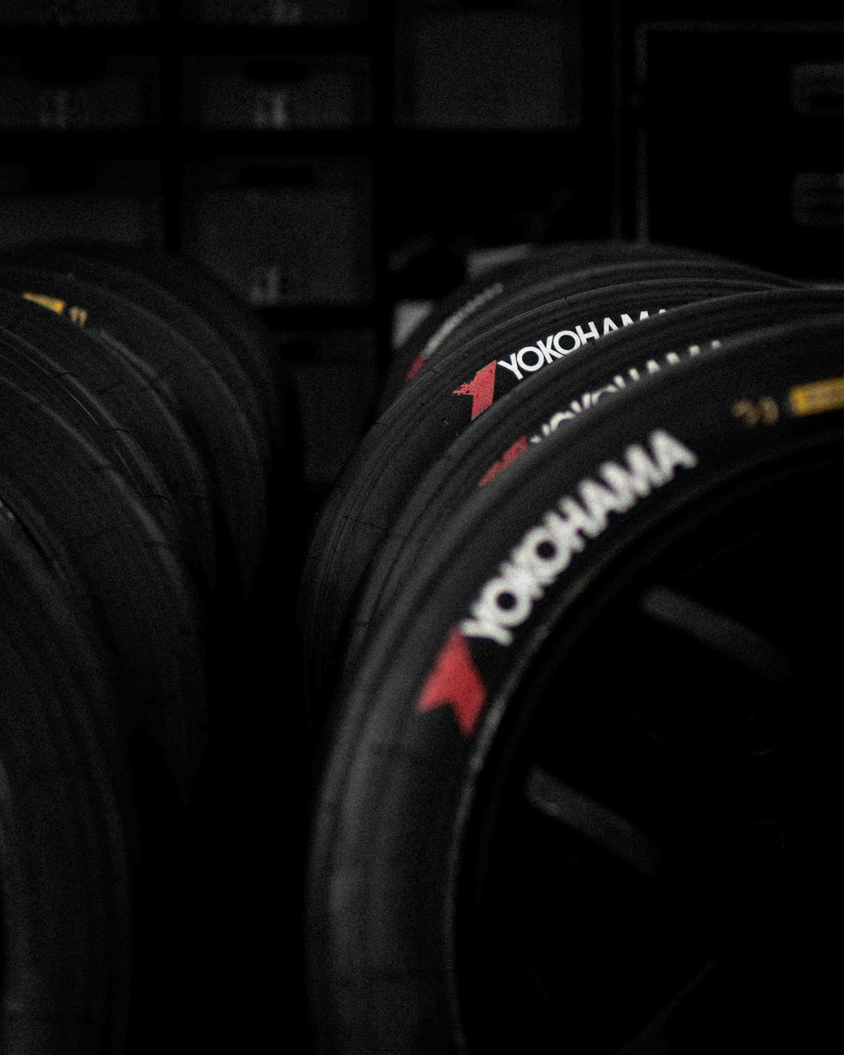 a pile of tires sitting next to each other