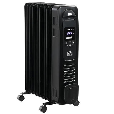 2000W Digital Oil Filled Radiator Portable Electric Heater LED Display Timer HOMCOM