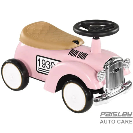 AIYAPLAY Pink Toddler Slider Car with Steering Wheel - Ages 1-3 - Under-seat Storage - Safe & Fun AIYAPLAY